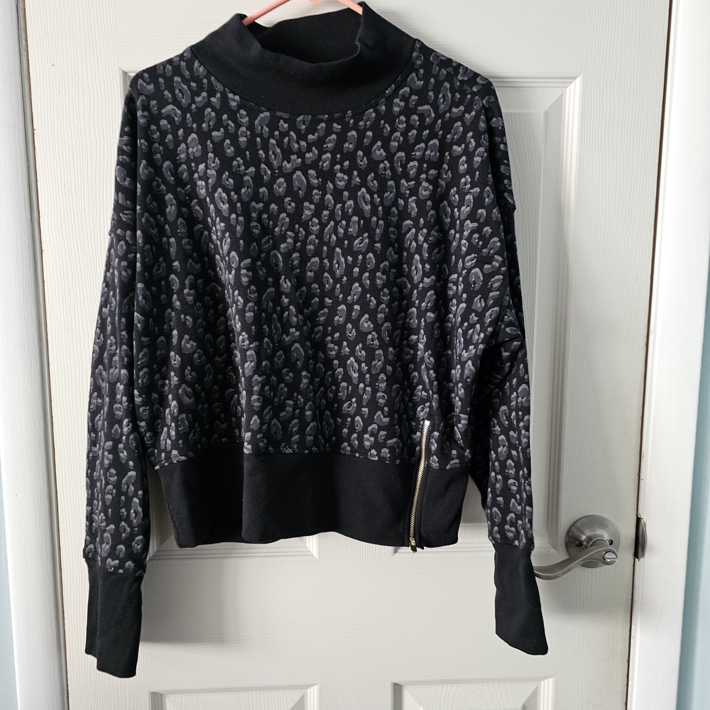 Black Patterned Women's Sweater